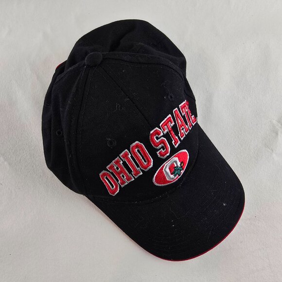Ohio State Buckeyes Hat Mens Adjustable Black Snapback Cap Embroidered College - Picture 3 of 8